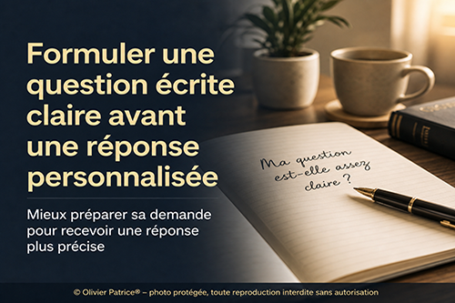 Formuler une question écrite claire avant une réponse personnalisée