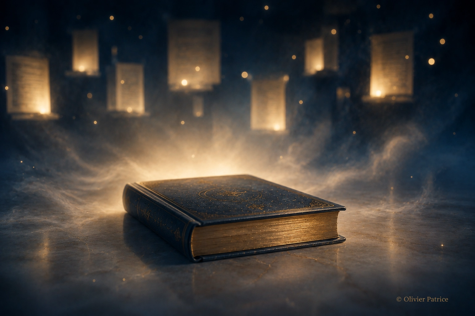 Rêver d’un livre avec symbole de mémoire et intuition